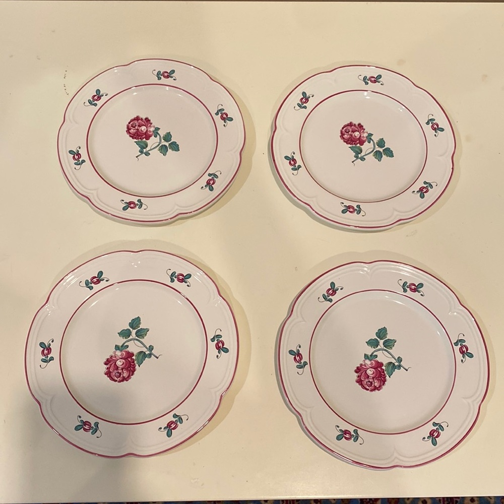 TIFFANY - Strasbourg Flowers: 4 PLATES